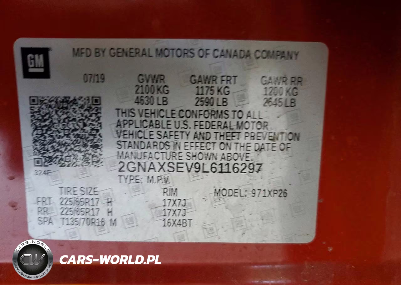 2020 Chevrolet Equinox Ls VIN:2GNAXSEV9L6116297 - 13