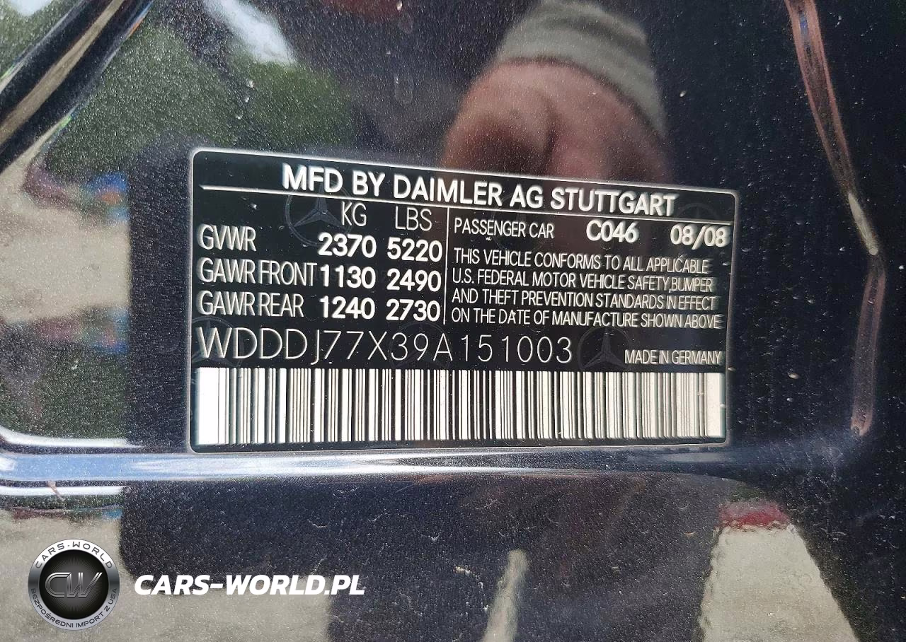 2009 Mercedes-Benz Cls 63 Amg VIN:WDDDJ77X39A151003 - 12