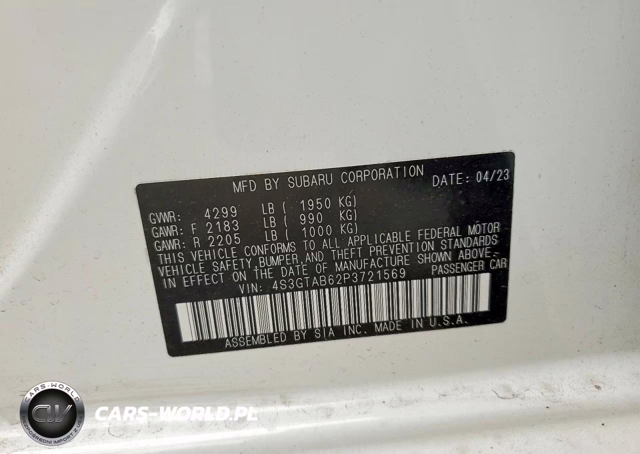 2023 Subaru Impreza VIN:4S3GTAB62P3721569 - 13