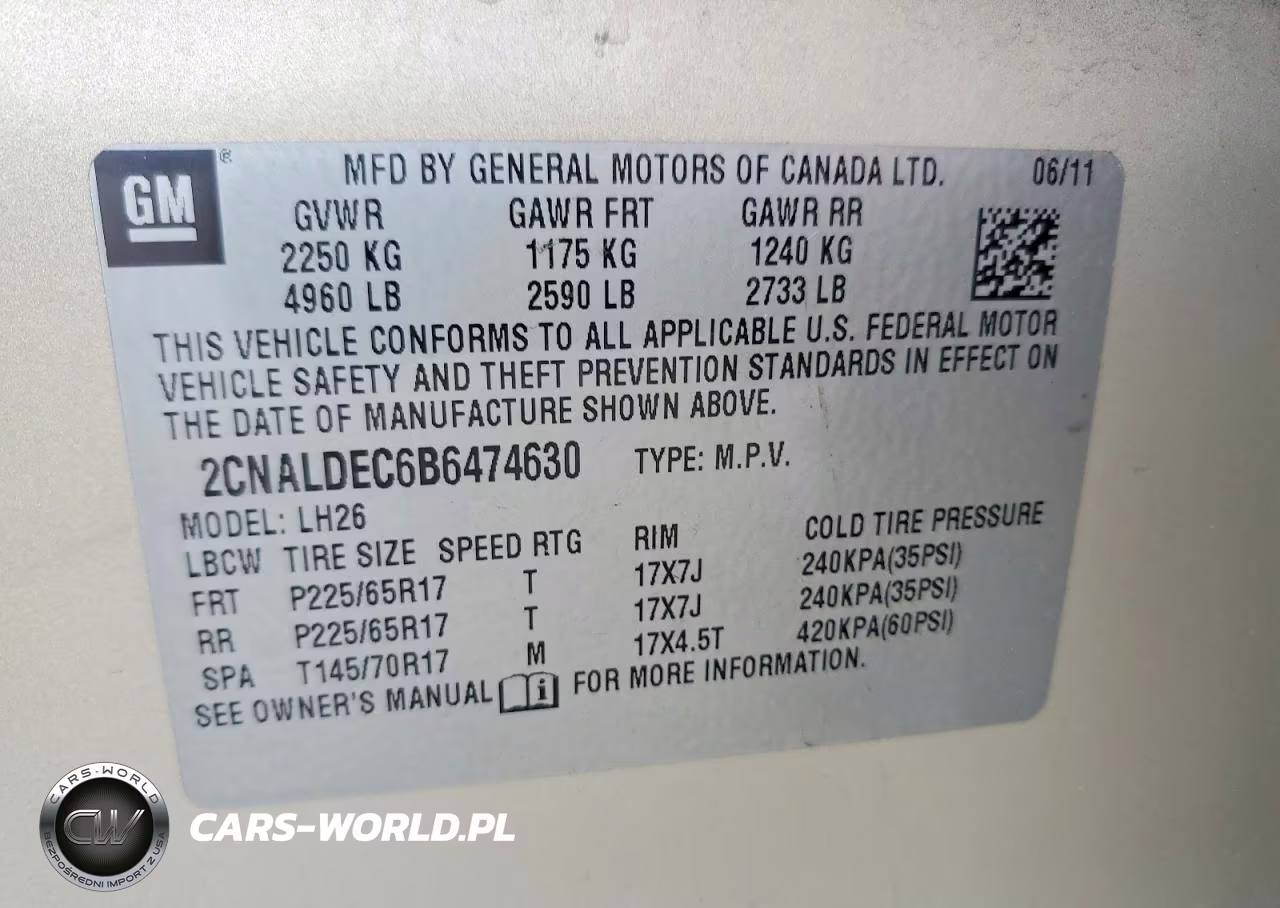 2011 Chevrolet Equinox Lt VIN:2CNALDEC6B6474630 - 13