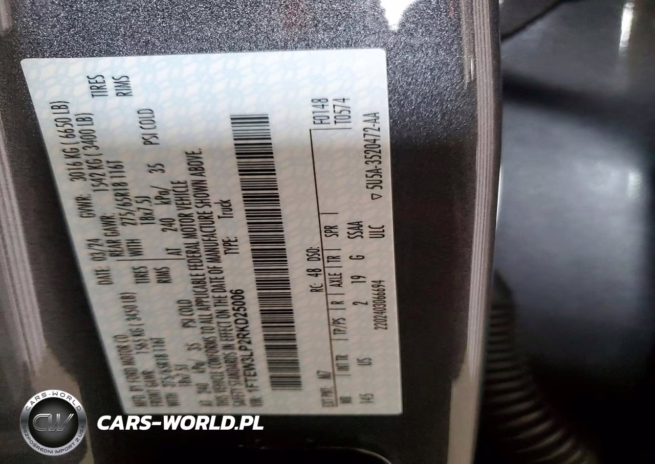 2024 Ford F150 Xlt VIN:1FTEW3LP2RKD25006 - 12
