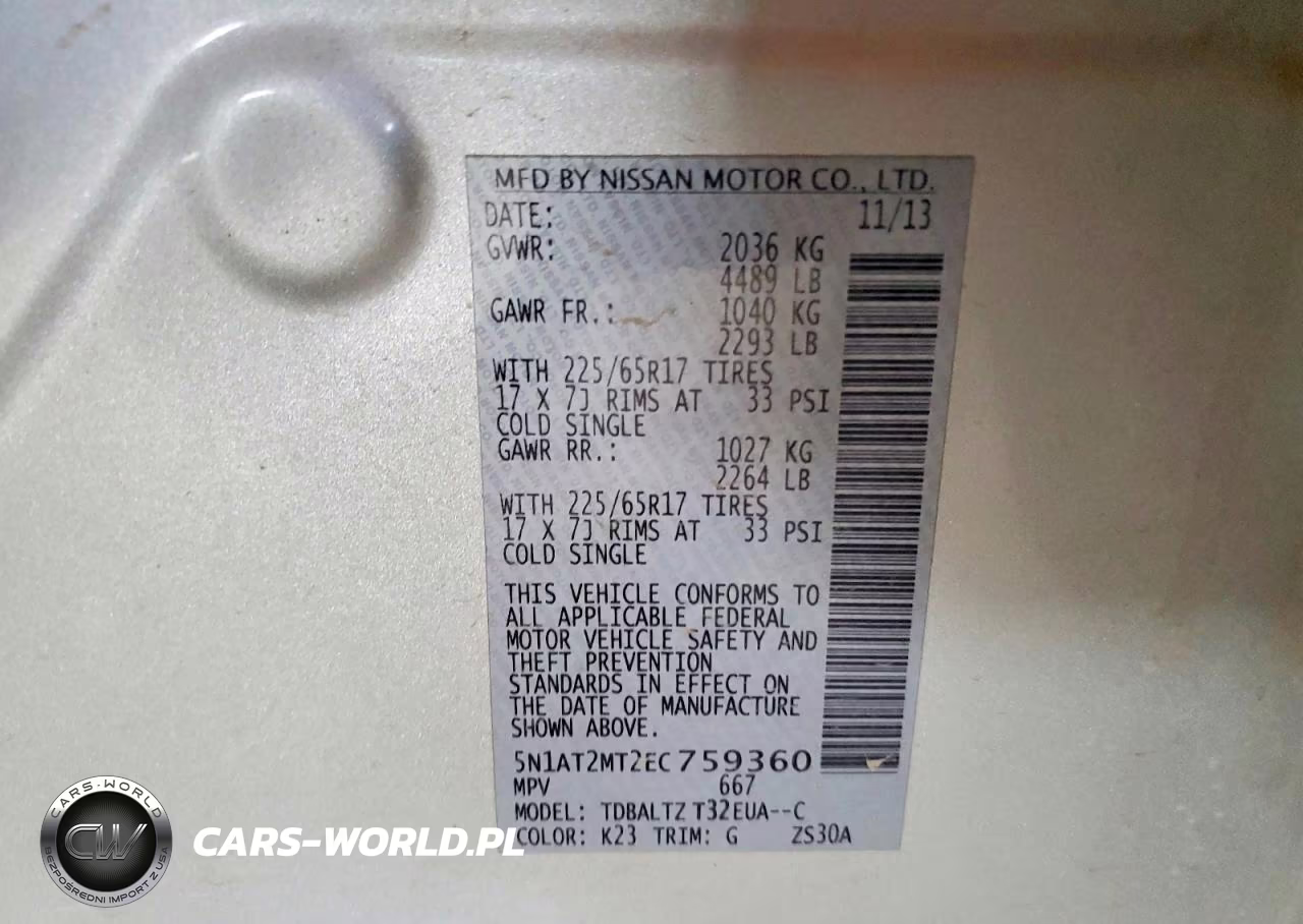 2014 Nissan Rogue Sv VIN:5N1AT2MT2EC759360 - 12