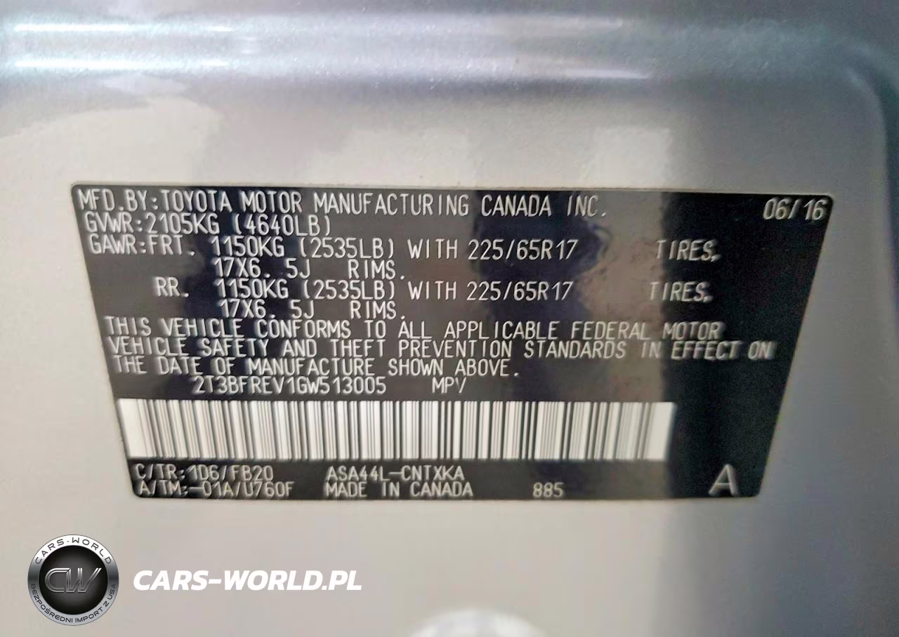 2016 Toyota Rav4 Le VIN:2T3BFREV1GW513005 - 13