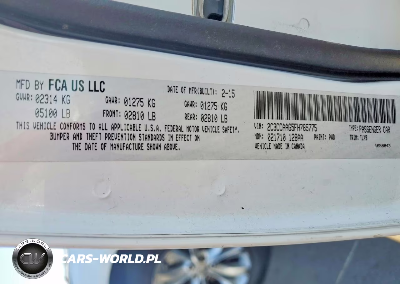 2015 Chrysler 300 Limited VIN:2C3CCAAG5FH785775 - 12