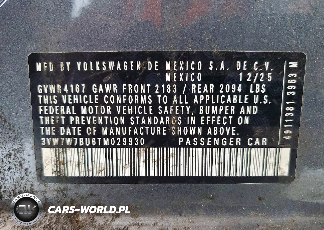 2026 Volkswagen Jetta Se VIN:3VW7W7BU6TM029930 - 13