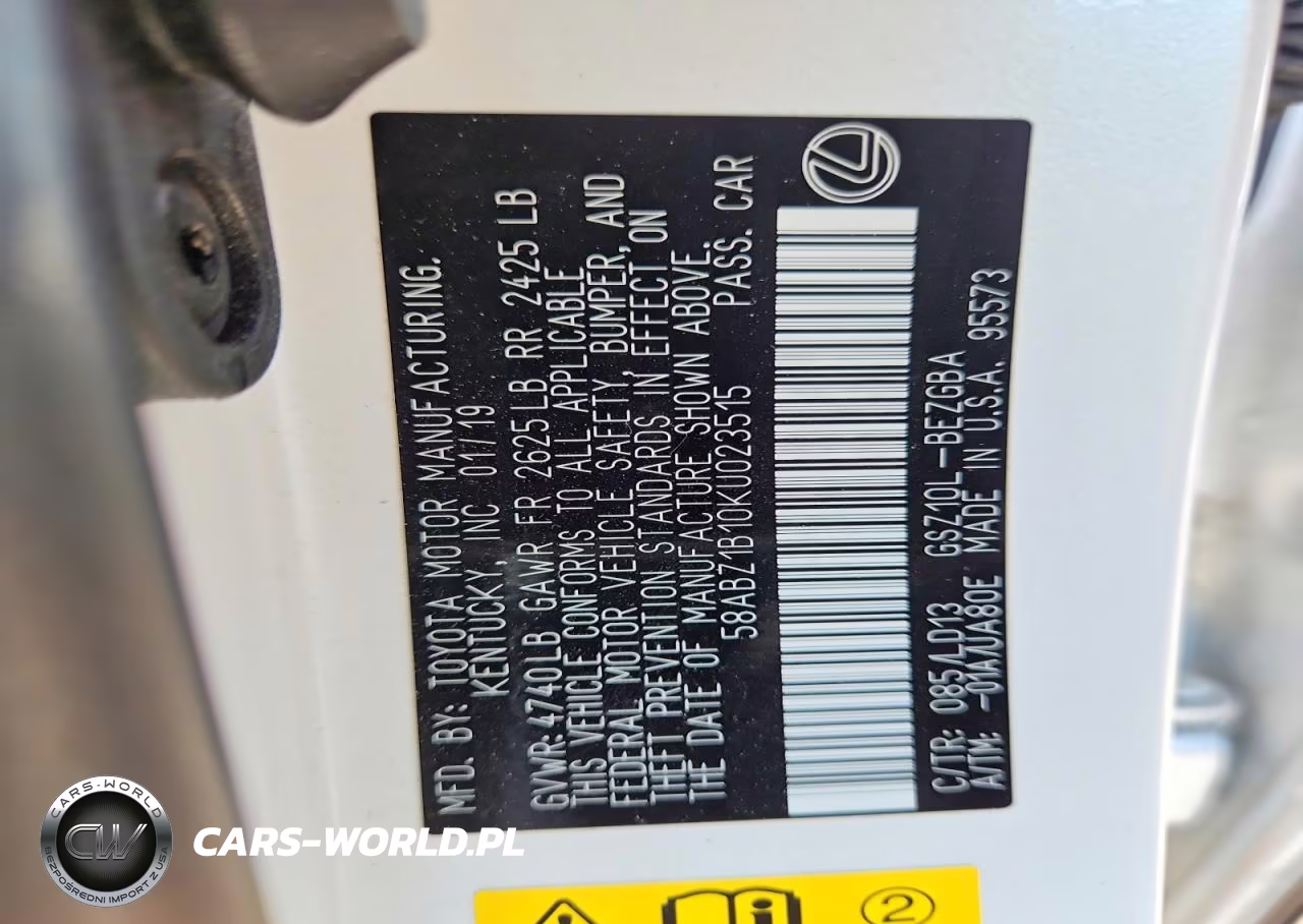 2019 Lexus Es 350 VIN:58ABZ1B10KU023515 - 12