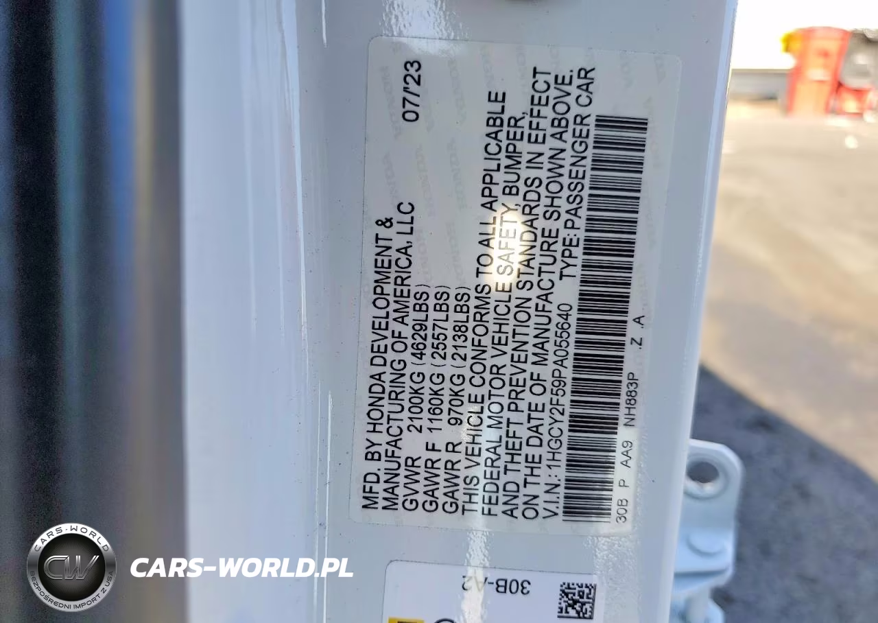2023 Honda Accord Hybrid Sport VIN:1HGCY2F59PA055640 - 12