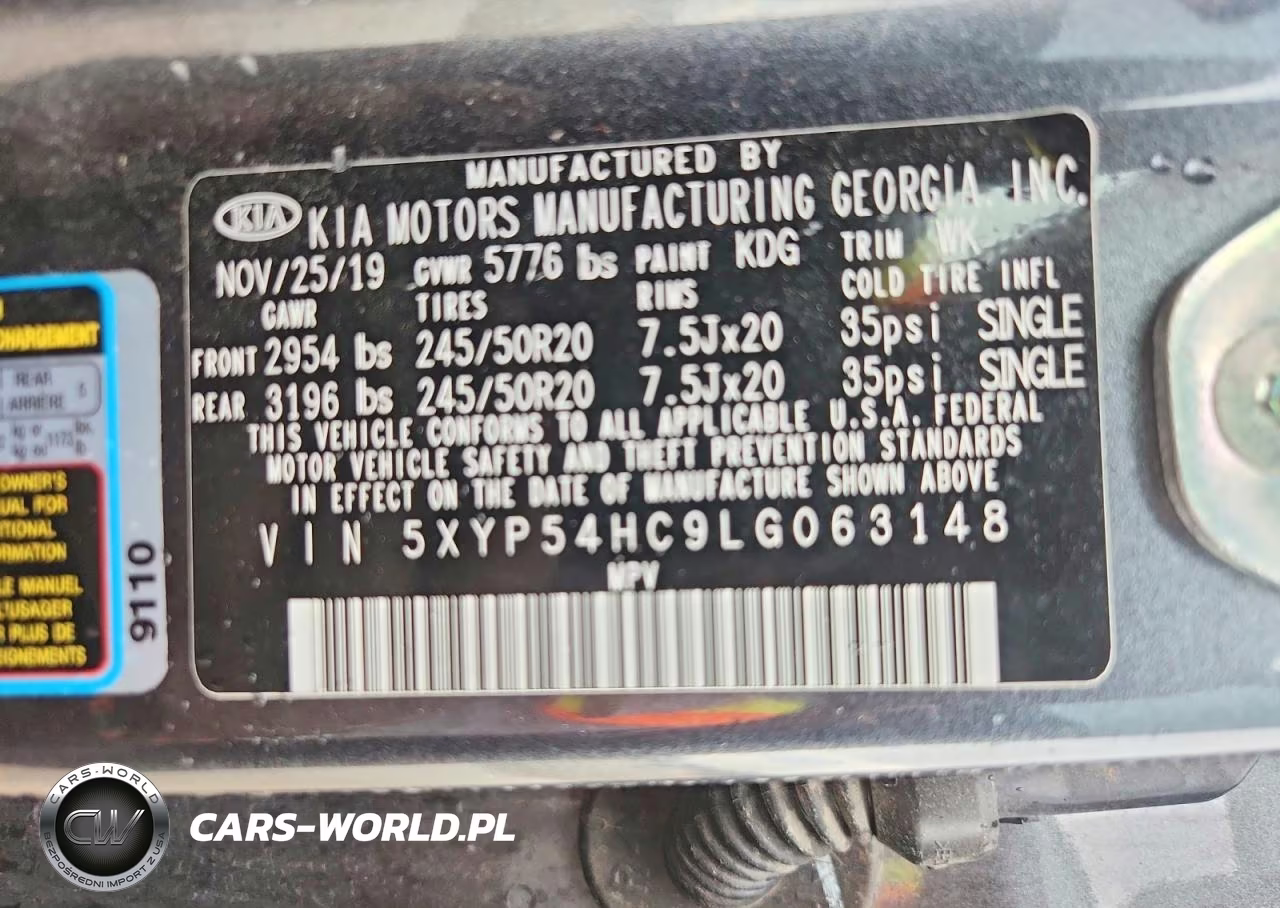 2020 Kia Telluride Sx VIN:5XYP54HC9LG063148 - 14