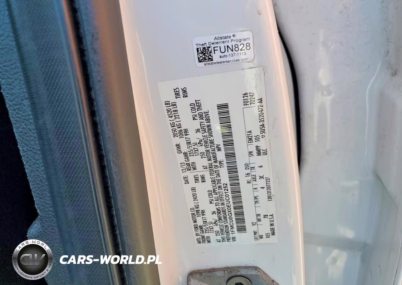 2014 Ford Escape Se VIN:1FMCU0GX0EUC01252 - 12