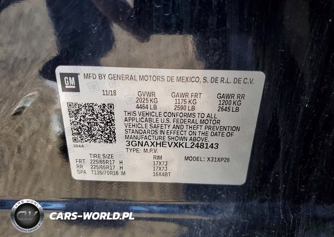 2019 Chevrolet Equinox Ls VIN:3GNAXHEVXKL248143 - 13