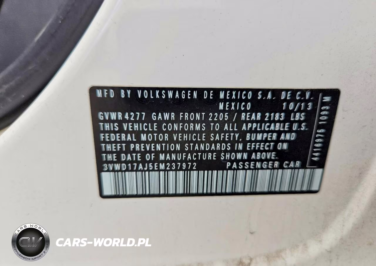 2014 Volkswagen Jetta Se VIN:3VWD17AJ5EM237972 - 12