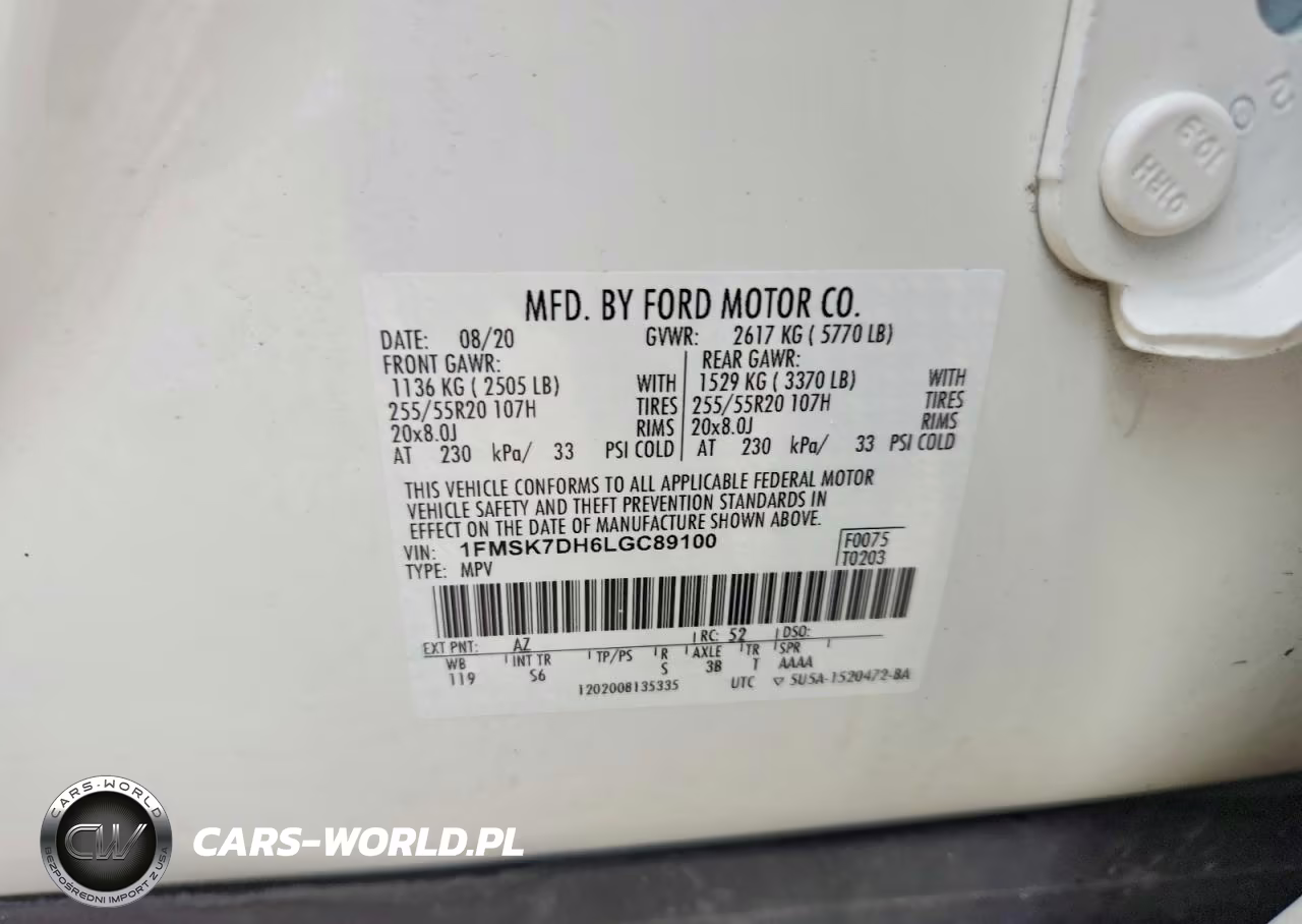2020 Ford Explorer Xlt VIN:1FMSK7DH6LGC89100 - 13