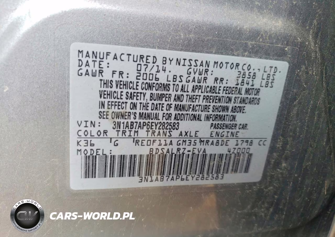 2014 Nissan Sentra Sr VIN:3N1AB7AP6EY282583 - 12