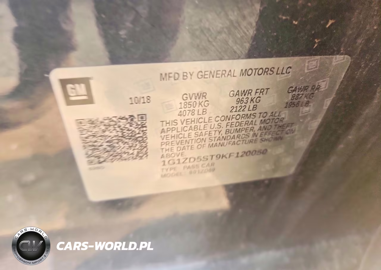 2019 Chevrolet Malibu Lt VIN:1G1ZD5ST9KF120050 - 12