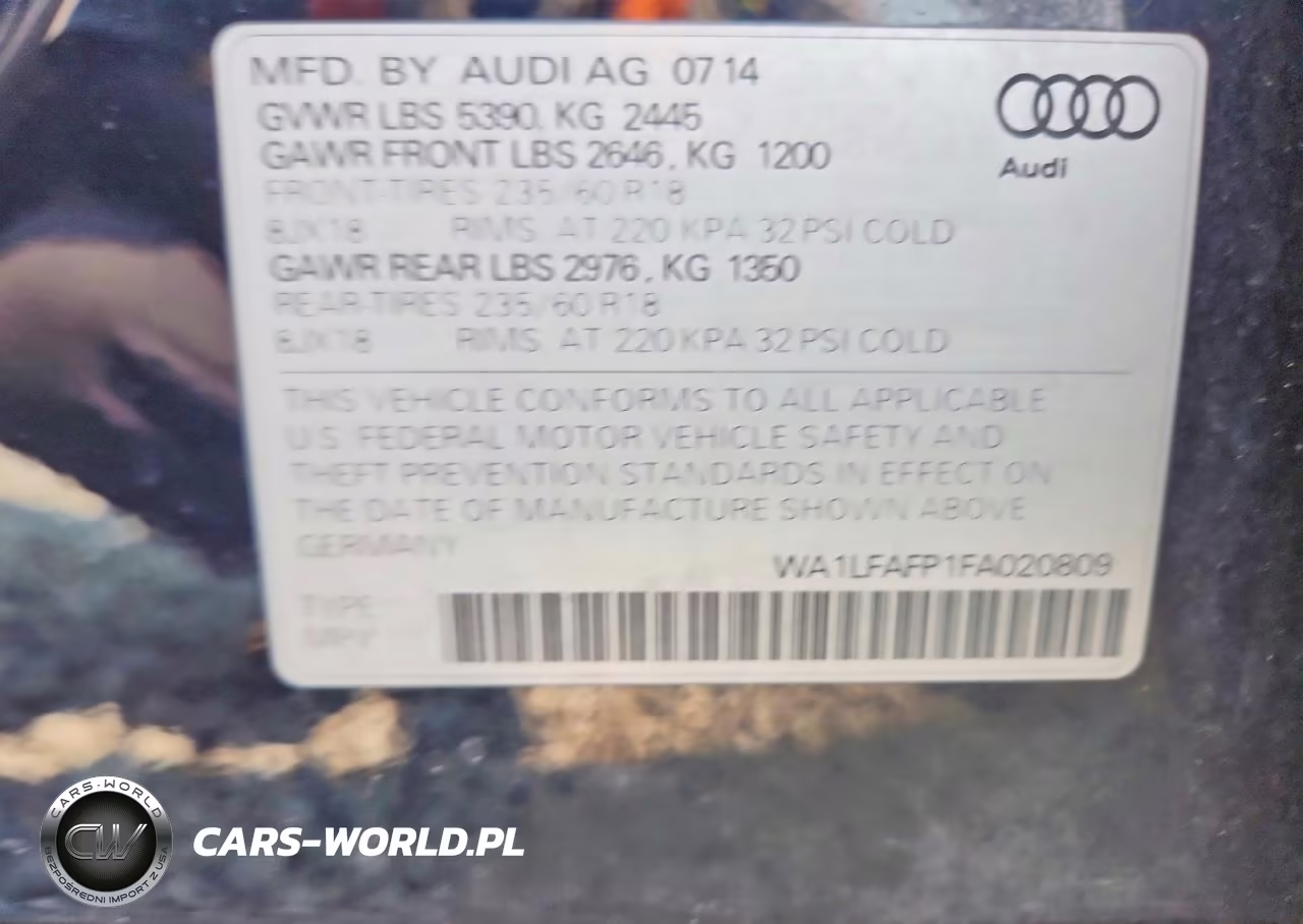 2015 Audi Q5 Premium Plus VIN:WA1LFAFP1FA020809 - 12