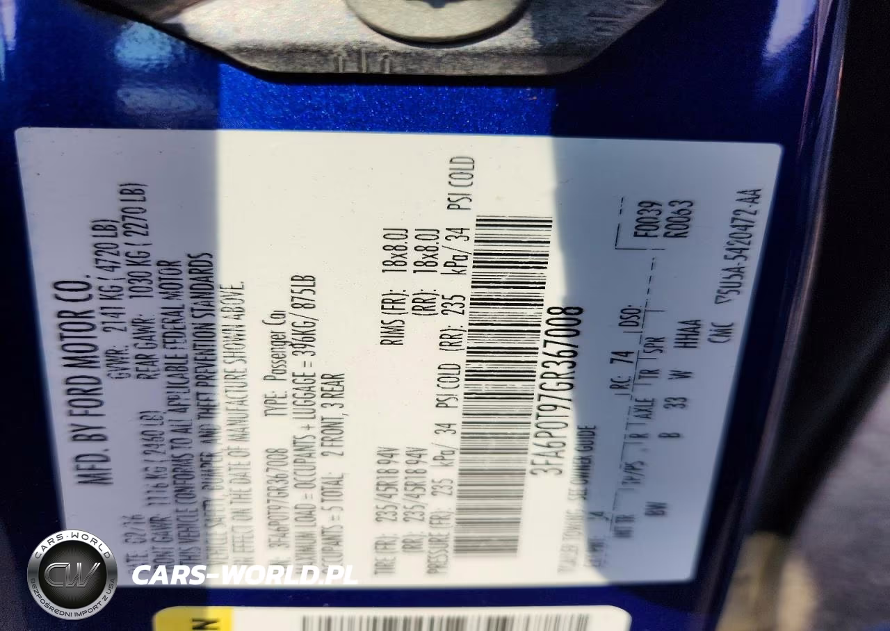 2016 Ford Fusion Se VIN:3FA6P0T97GR367008 - 12