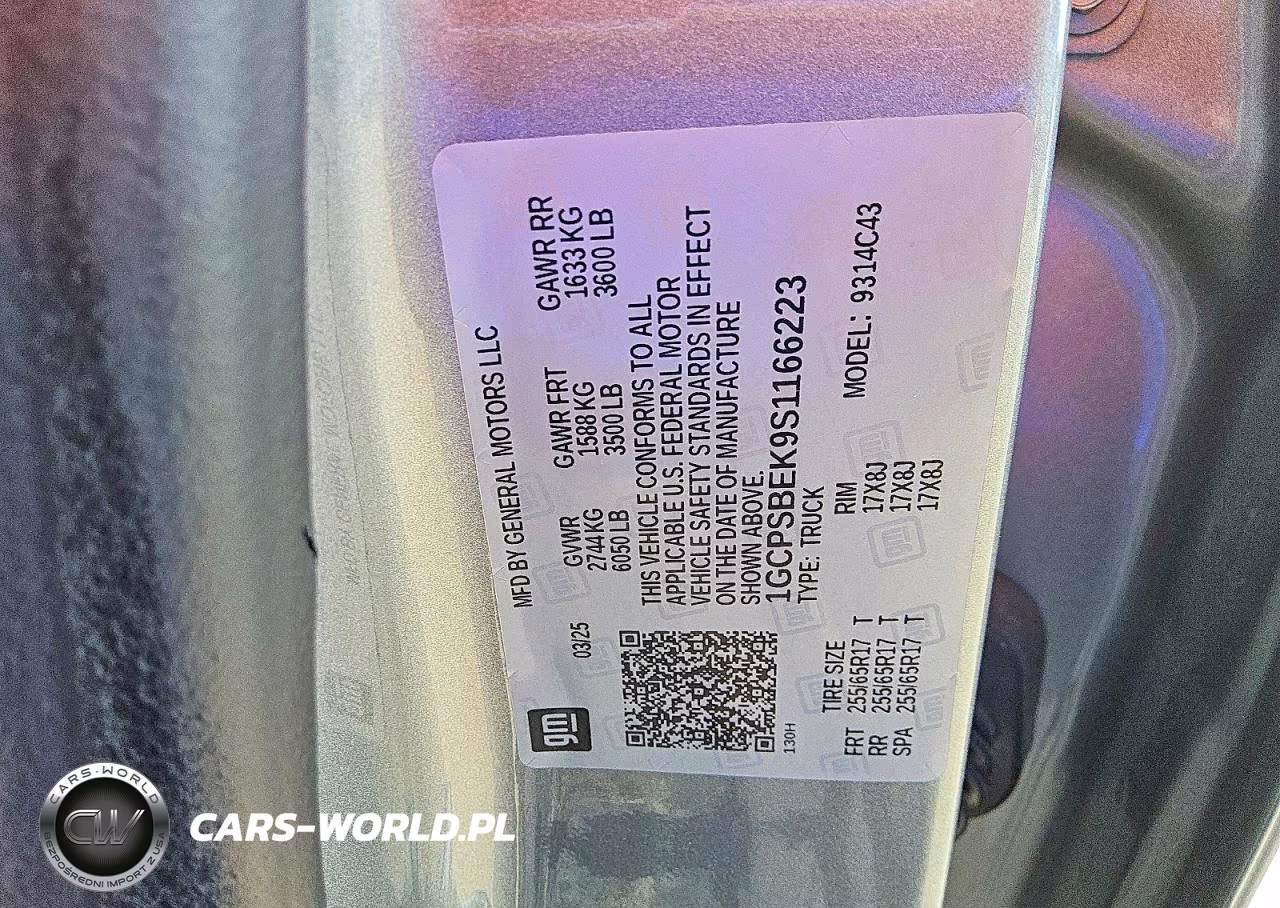 2025 Chevrolet Colorado VIN:1GCPSBEK9S1166223 - 13