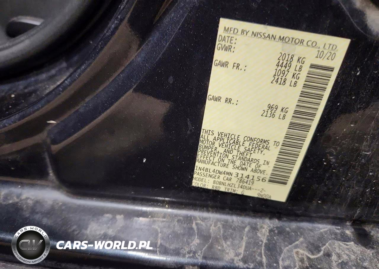 2021 Nissan Altima Sv VIN:1N4BL4DW4MN314156 - 12