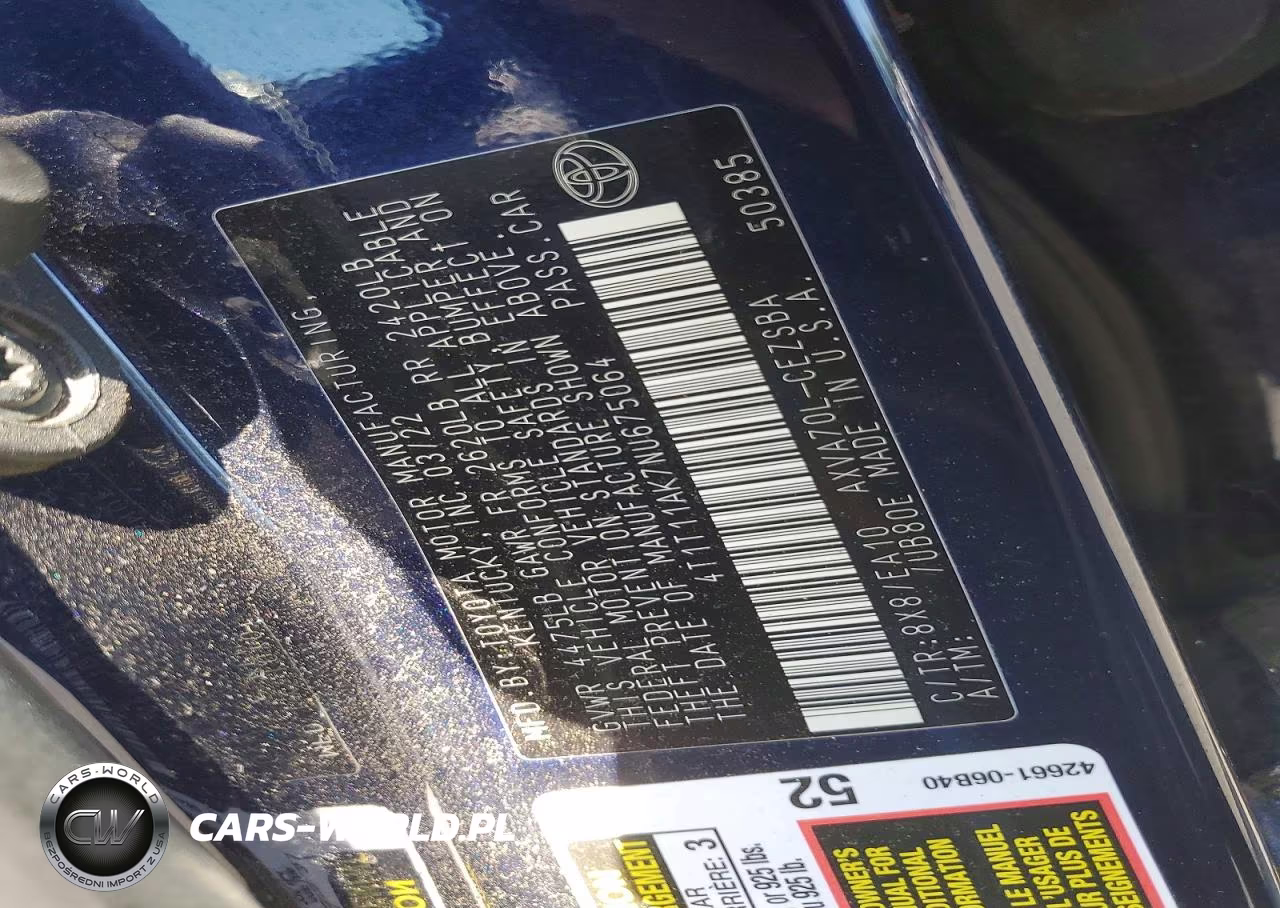 2022 Toyota Camry Se VIN:4T1T11AK7NU675064 - 13