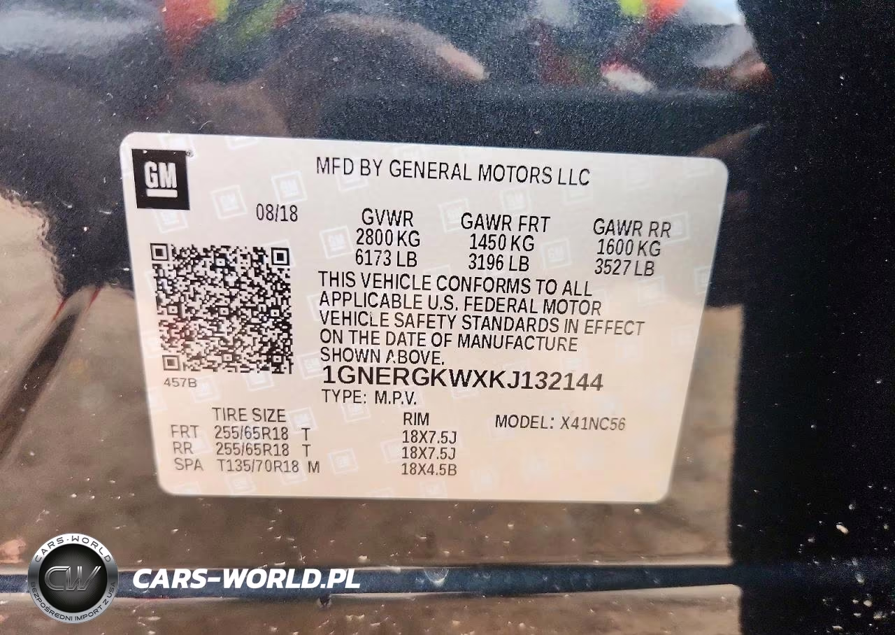 2019 Chevrolet Traverse Lt VIN:1GNERGKWXKJ132144 - 13