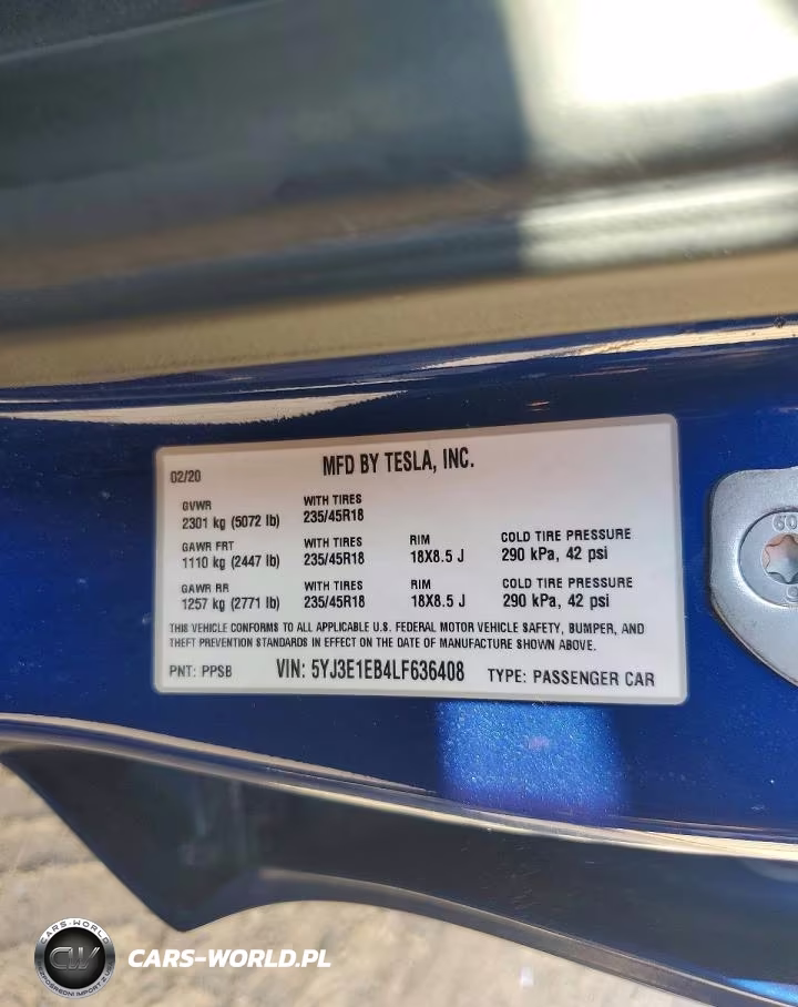2020 Tesla Model 3 VIN:5YJ3E1EB4LF636408 - 13