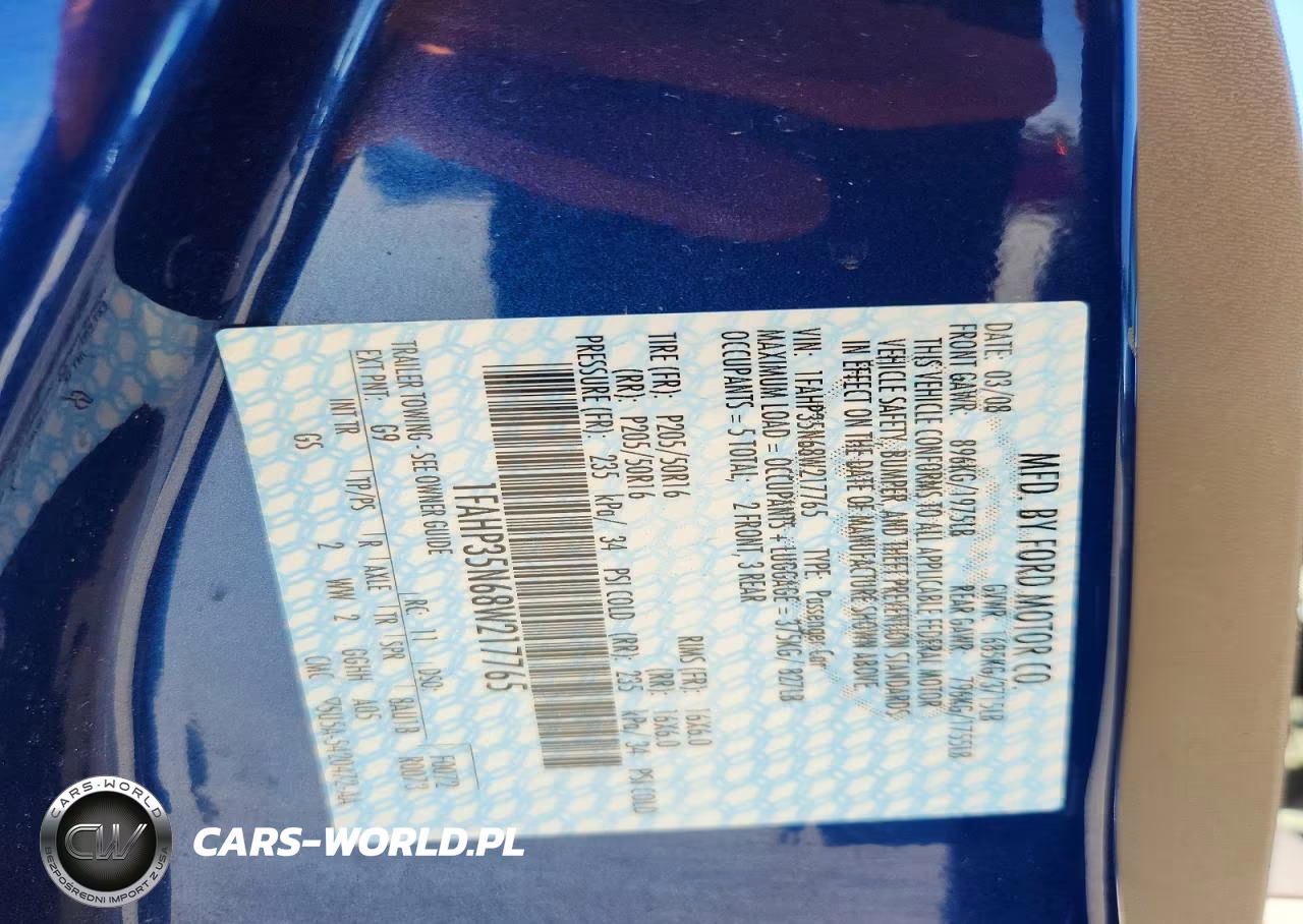 2008 Ford Focus Se VIN:1FAHP35N68W217765 - 13