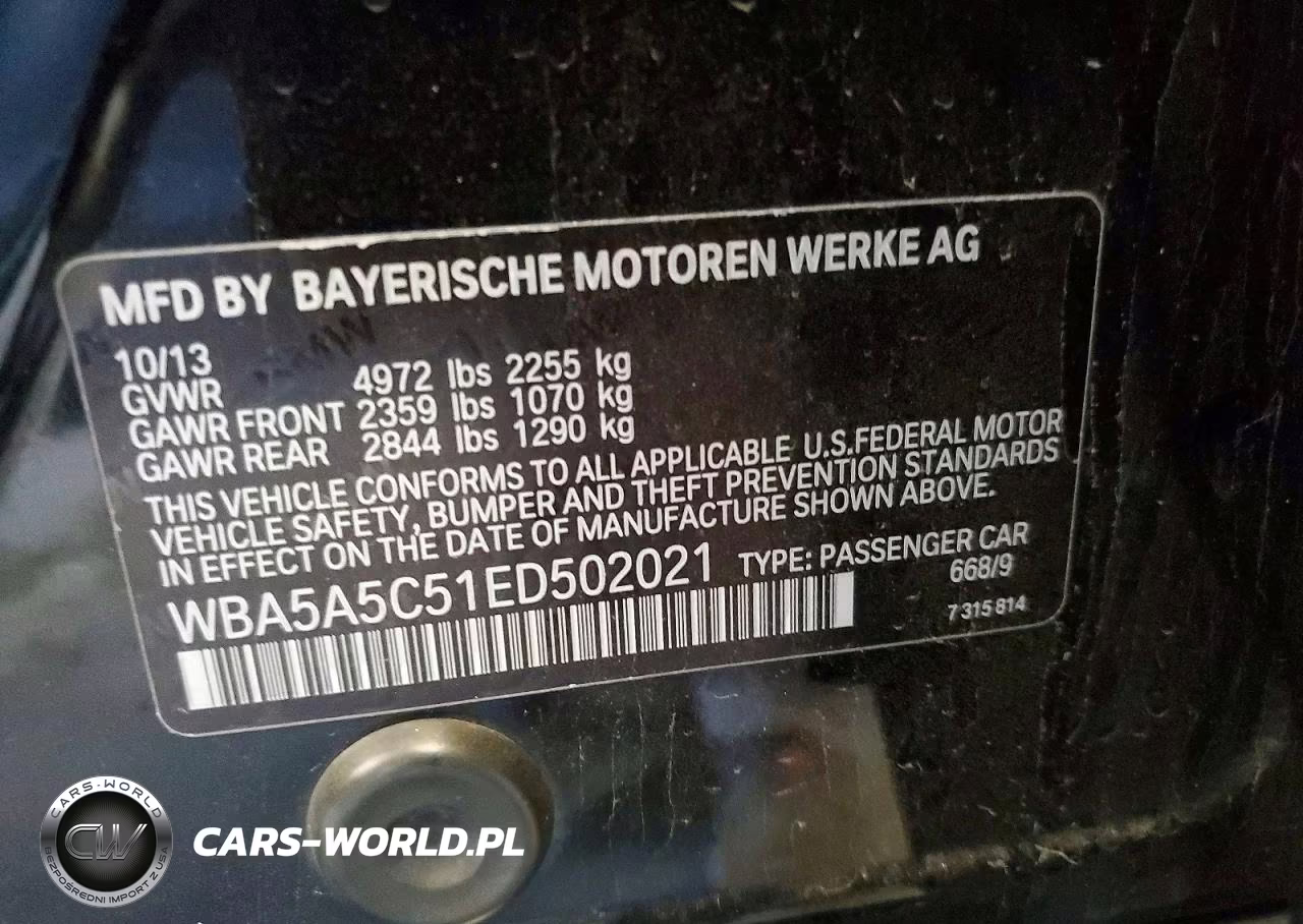 2014 BMW 528 I VIN:WBA5A5C51ED502021 - 12