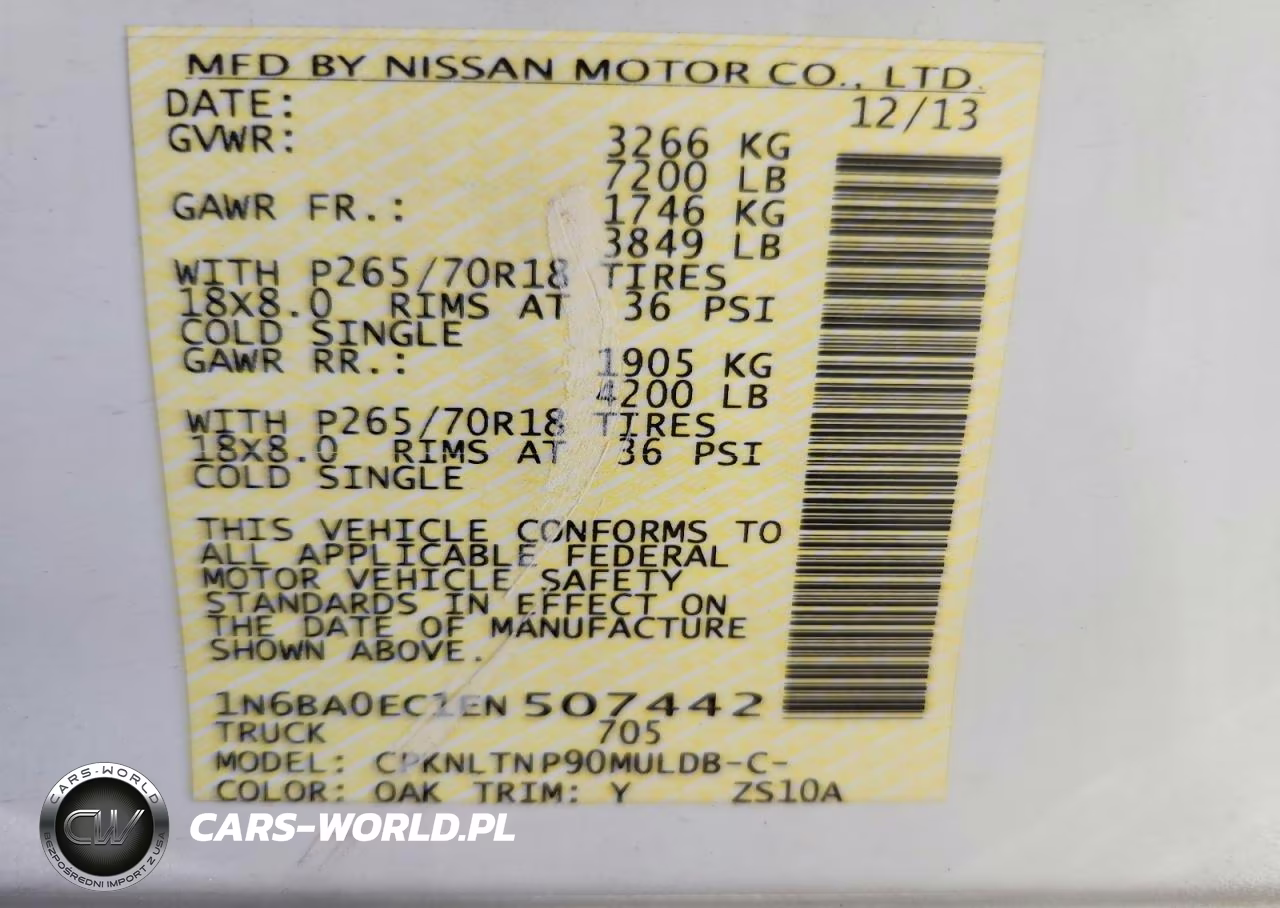 2014 Nissan Titan Sv VIN:1N6BA0EC1EN507442 - 12