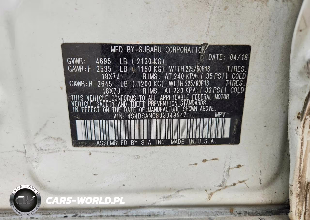 2018 Subaru Outback 2.5I Limited VIN:4S4BSANC8J3349947 - 12