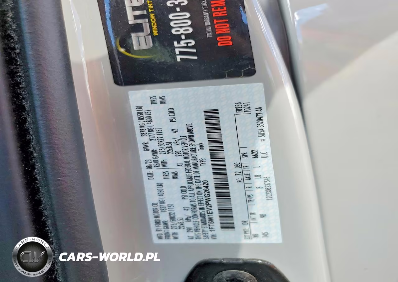 2023 Ford F150 Lightning Pro VIN:1FT6W1EV2PWG26420 - 12