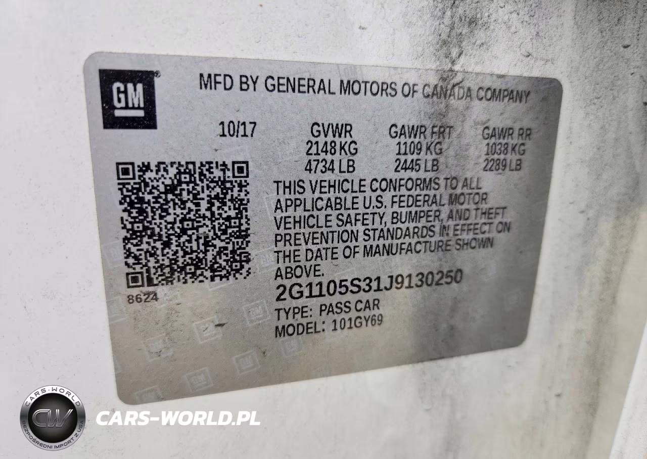 2018 Chevrolet Impala Lt VIN:2G1105S31J9130250 - 12