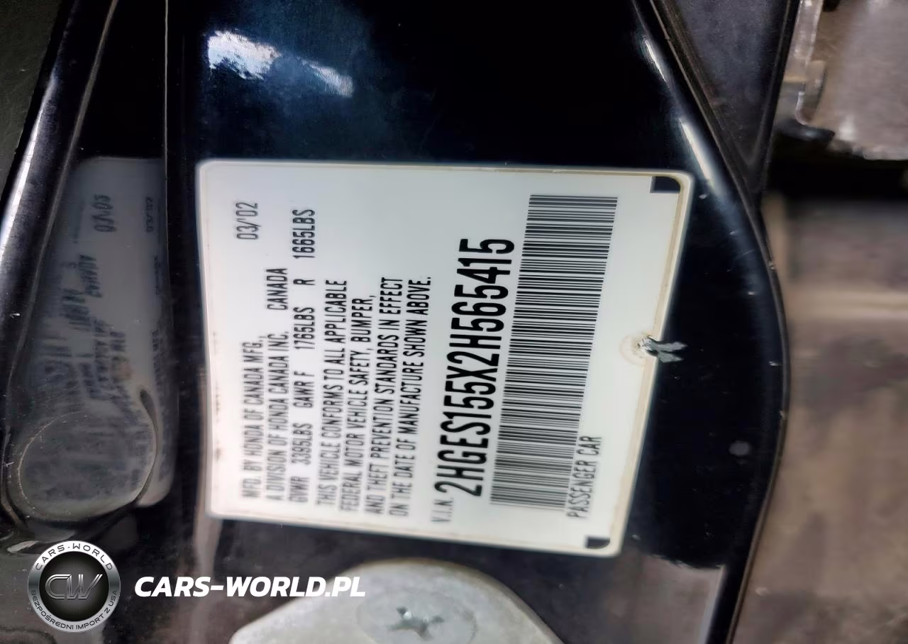 2002 Honda Civic Lx VIN:2HGES155X2H565415 - 13