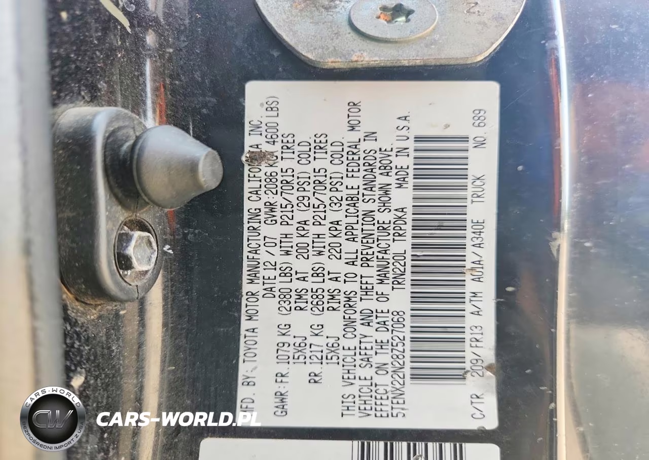 2008 Toyota Tacoma Base VIN:5TENX22N28Z527068 - 12
