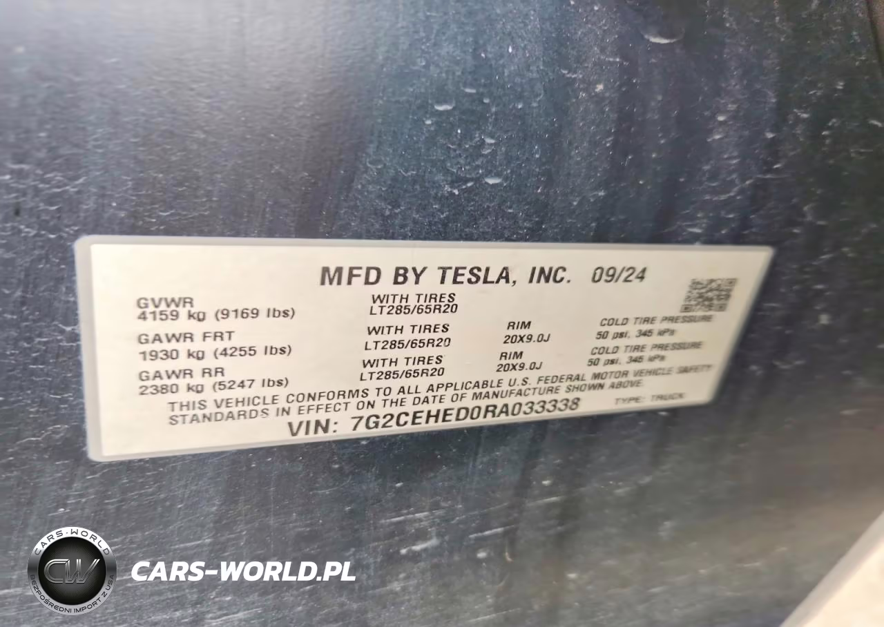 2024 Tesla Cybertruck VIN:7G2CEHED0RA033338 - 12