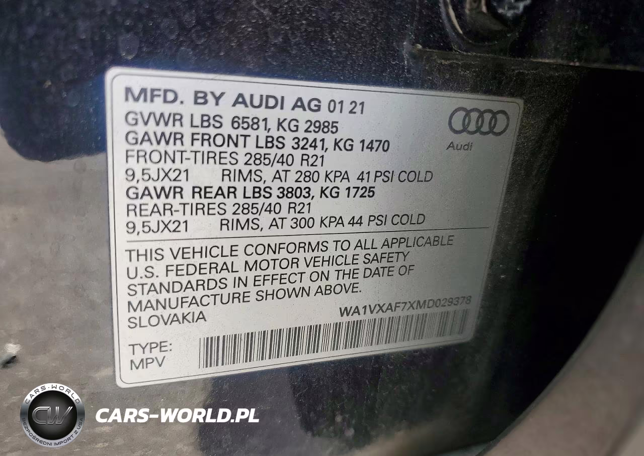 2021 Audi Q7 Prestige VIN:WA1VXAF7XMD029378 - 13