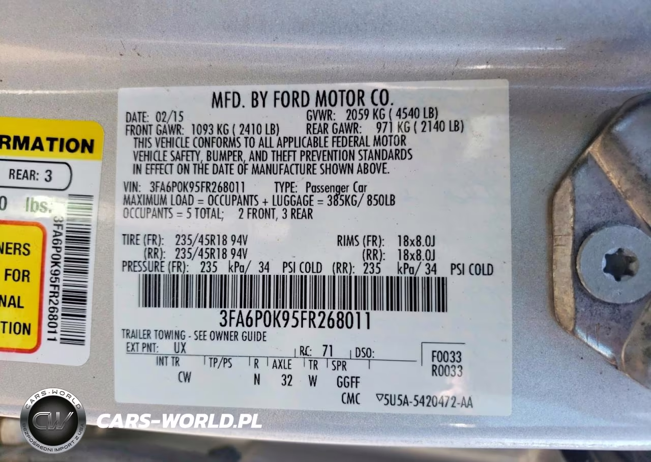2015 Ford Fusion Titanium VIN:3FA6P0K95FR268011 - 13