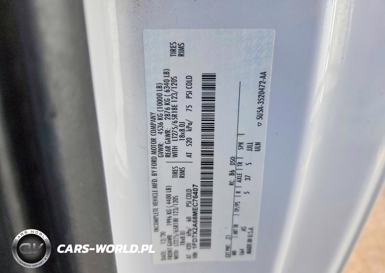 2021 Ford F250 Super Duty VIN:1FD7X2A68MEC76407 - 12