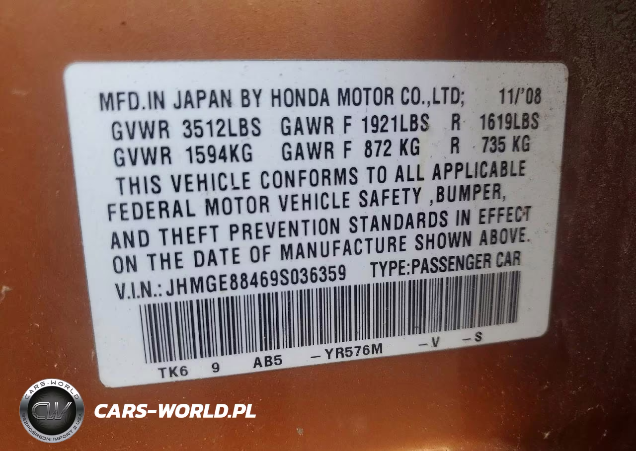 2009 Honda Fit Sport VIN:JHMGE88469S036359 - 13