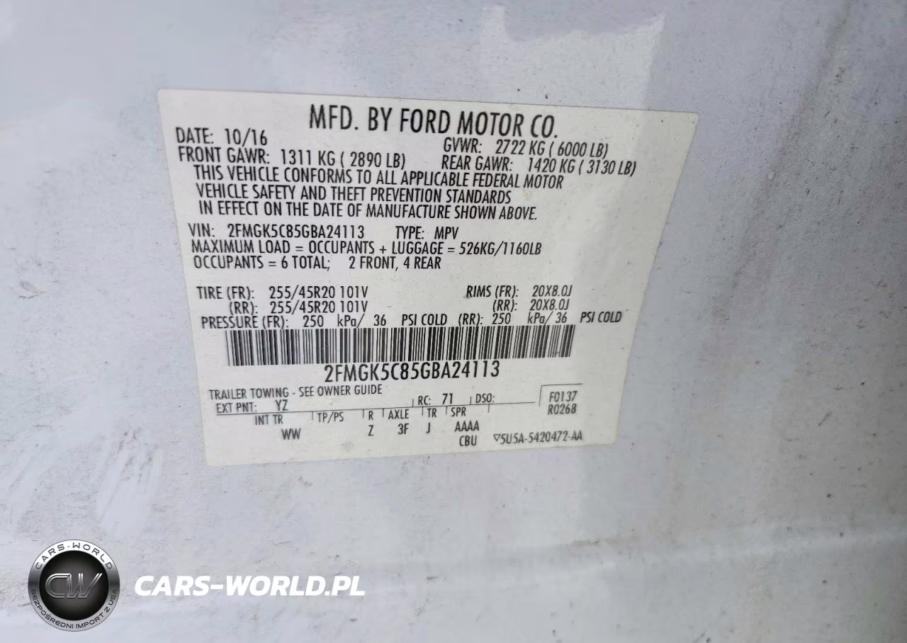 2016 Ford Flex Sel VIN:2FMGK5C85GBA24113 - 13