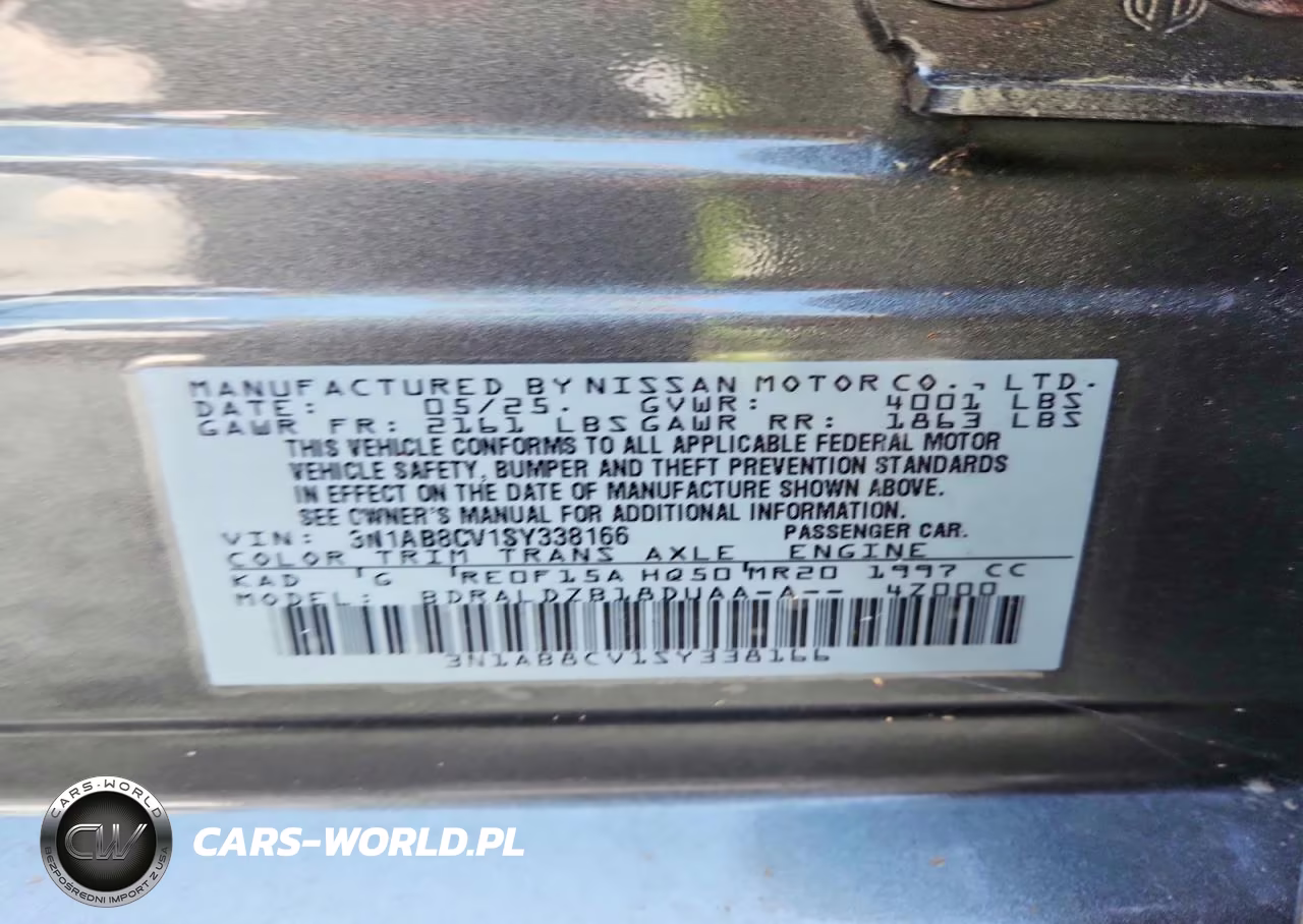 2025 Nissan Sentra Sv VIN:3N1AB8CV1SY338166 - 12
