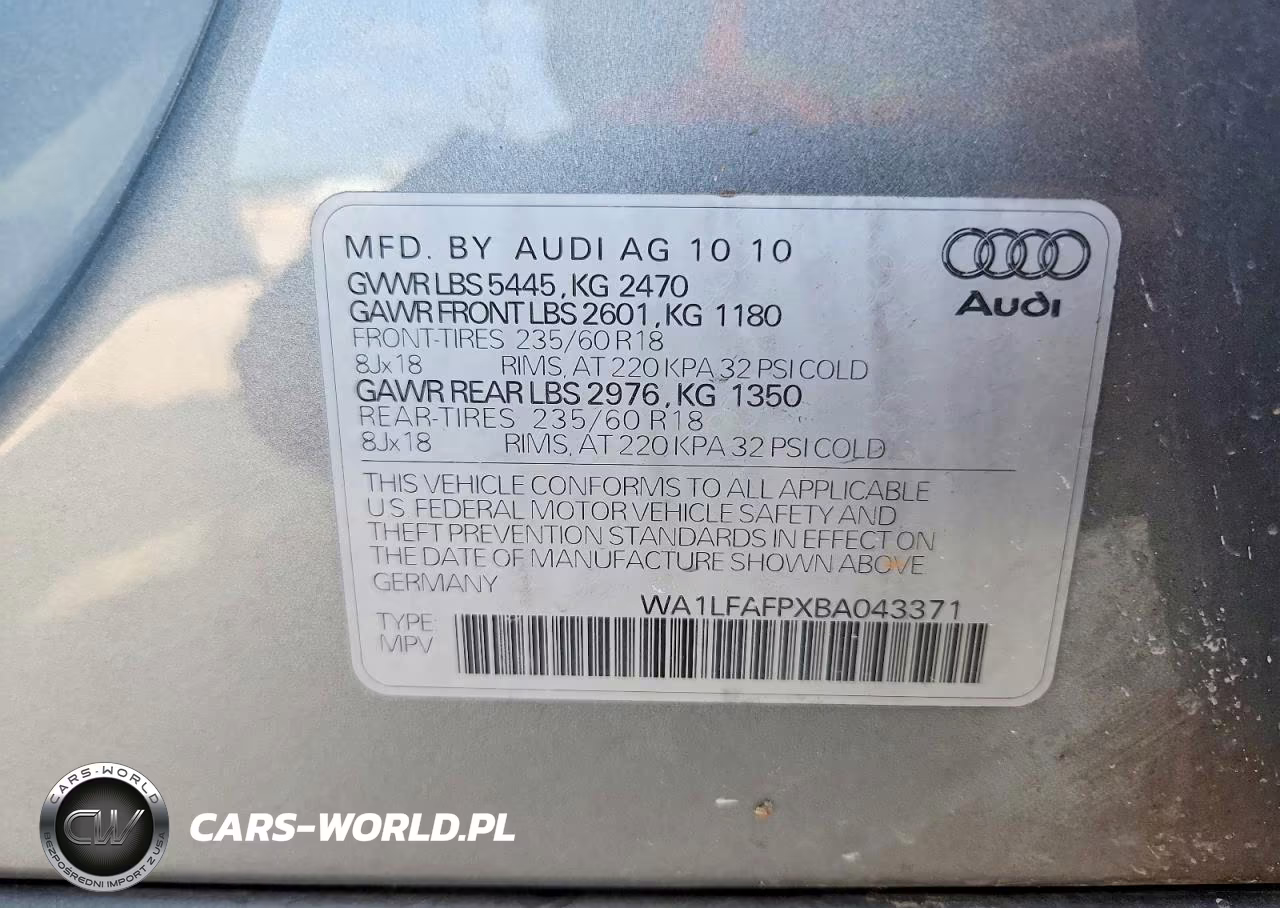 2011 Audi Q5 Premium Plus VIN:WA1LFAFPXBA043371 - 13