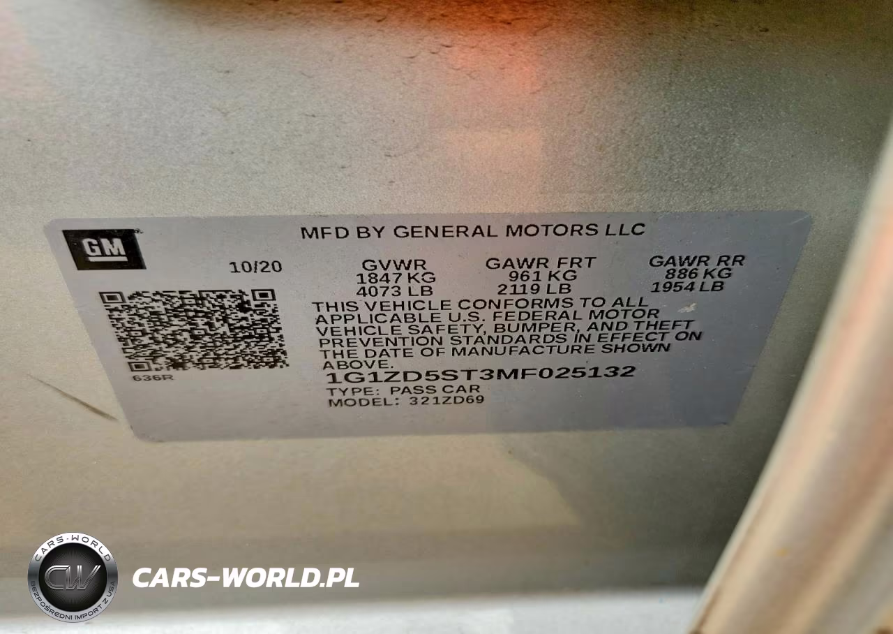 2021 Chevrolet Malibu Lt VIN:1G1ZD5ST3MF025132 - 12