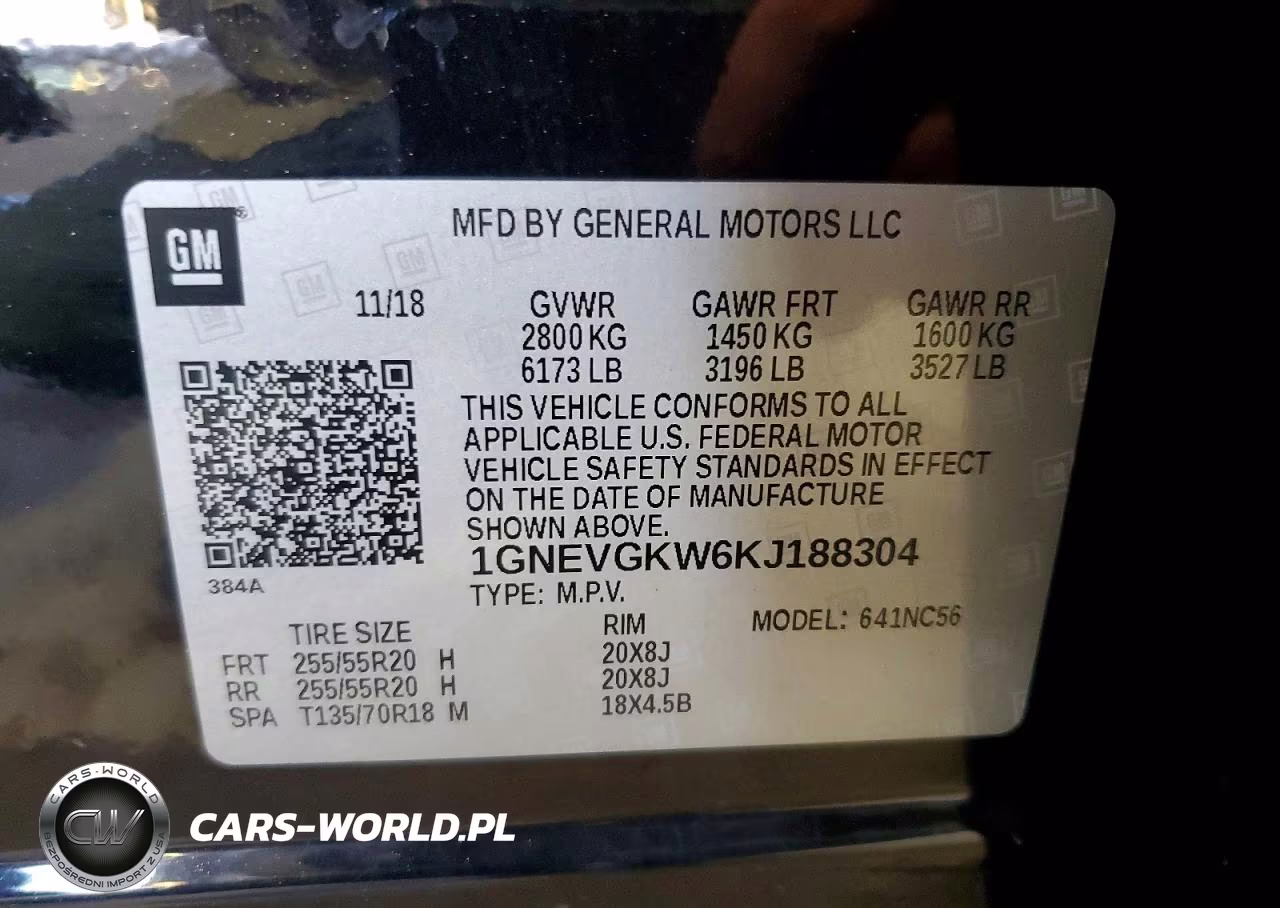 2019 Chevrolet Traverse Lt VIN:1GNEVGKW6KJ188304 - 13
