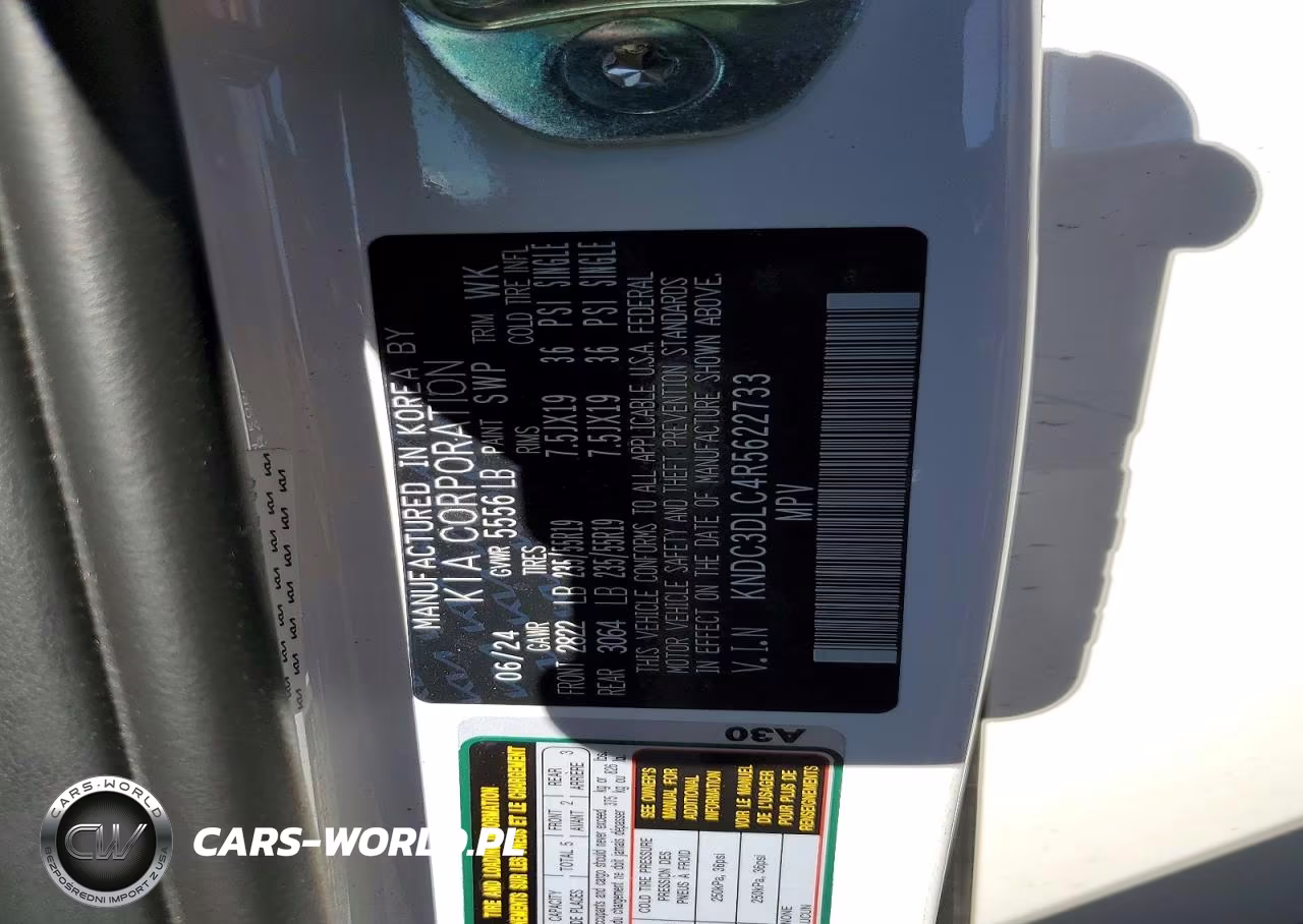 2024 Kia Ev6 Wind VIN:KNDC3DLC4R5622733 - 12