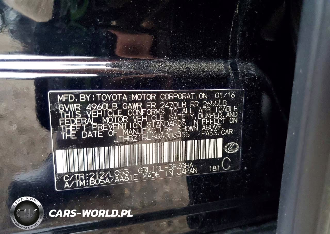 2016 Lexus Gs 350 Base VIN:JTHBZ1BL6GA003435 - 13