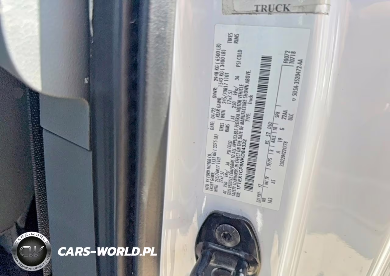 2022 Ford F150 Super Cab VIN:1FTEX1CP8NKD84332 - 10