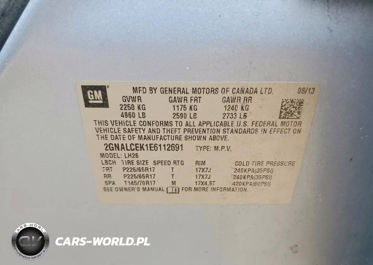2014 Chevrolet Equinox Lt VIN:2GNALCEK1E6112691 - 14