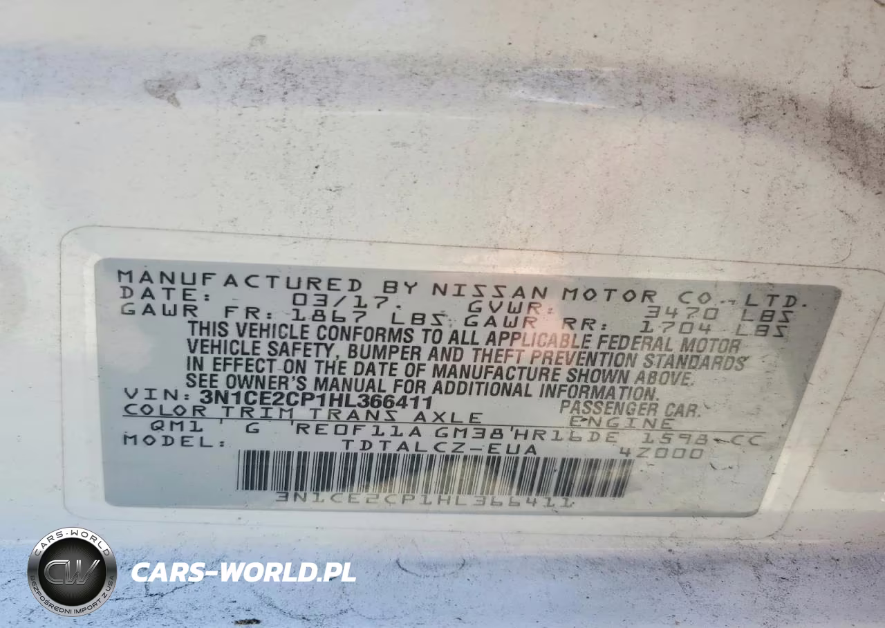 2017 Nissan Versa Note S Plus VIN:3N1CE2CP1HL366411 - 13