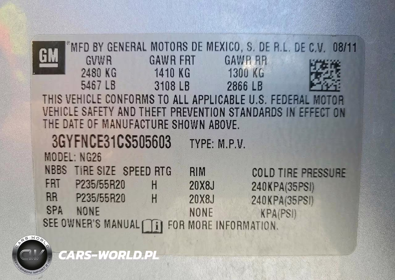 2012 Cadillac Srx Premium Collection VIN:3GYFNCE31CS505603 - 13