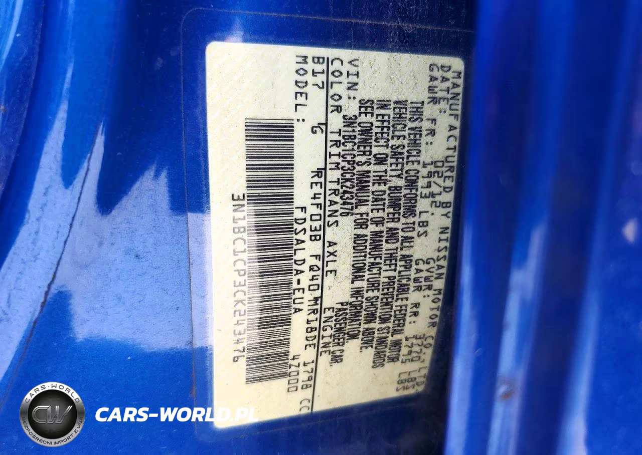 2012 Nissan Versa 1.8 S VIN:3N1BC1CP3CK243476 - 14
